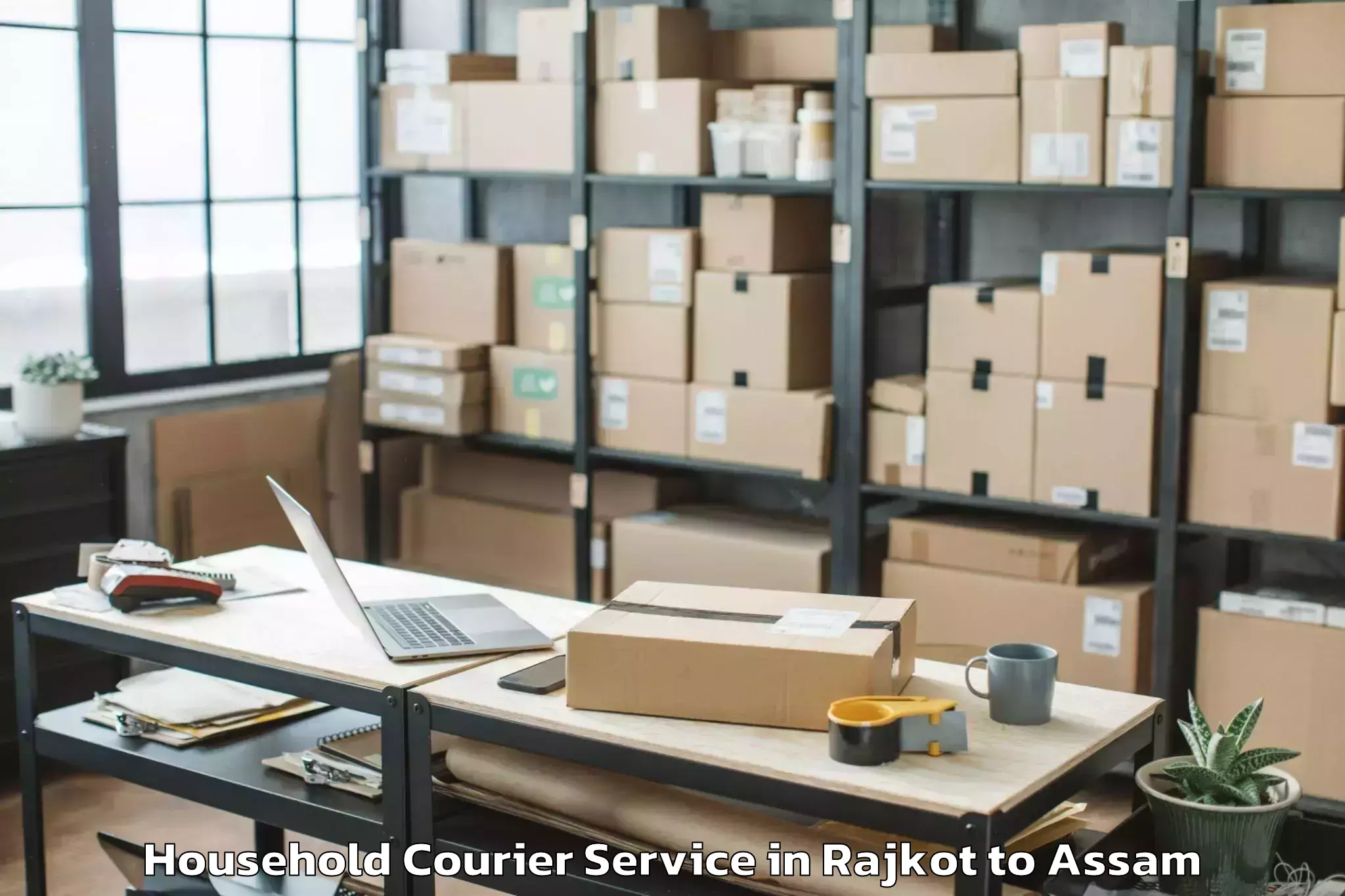 Expert Rajkot to Howraghat Household Courier